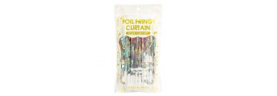 Cortina curling tornasol plateado