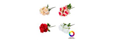 Ramo rosas artificial surtido
