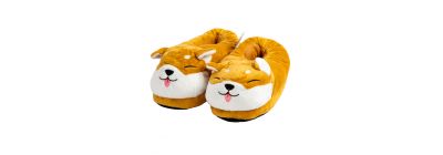 Pantufla afelpada figura perro 34-35 marrón
