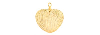 Abanico manual beige