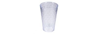 Vaso plástico transparente relieve
