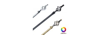 Cortinero metálico espiral 210cm