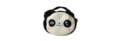 Bolso afelpado cara panda 13x11cm