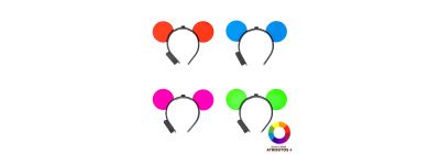 Diadema con orejas y luz