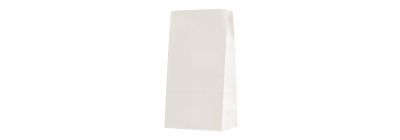 Bolsa papel lisa 24x13x8cm 12und blanco