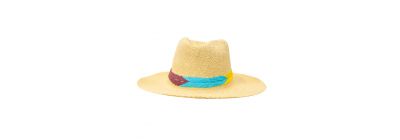 Sombrero para dama detalle multicolor 34x9cm surtido