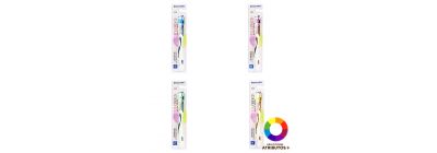 Cepillo dental bicolor con relieve