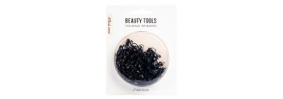 Liga para cabello lisa 100und negro