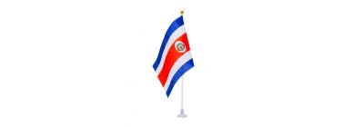 Bandera Costa Rica con ventosa 14x21cm