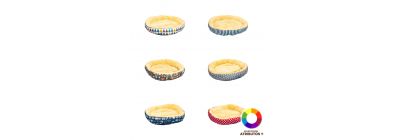 Cama mascota estampada afelpada