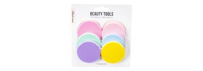 Esponja para maquillaje redonda 6und multicolor surtido