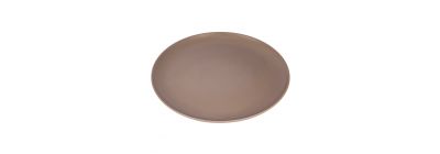 Plato cerámica plano 10.5pulg beige