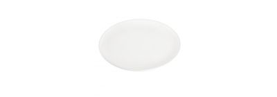 Plato cerámica plano liso 10.5pulg blanco