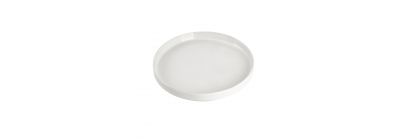 Plato cerámica plano liso 8.25pulg blanco