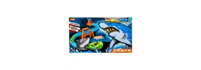 Pista temática tiburón con vehículos