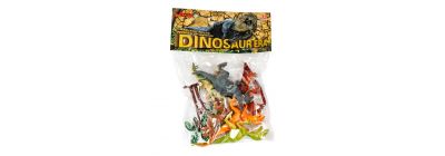 Set dinosaurio plástico accesorios