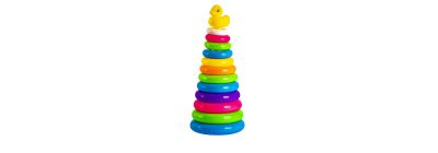 Juego aro plástico para bebe con pato 13pzas multicolor