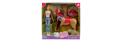 Muñeca Barbie con caballo