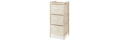 Mueble organizador multiuso 3 gavetas 34.5x36.5x67cm marrón