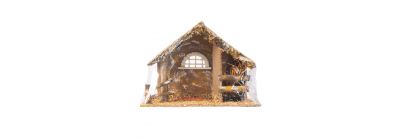 Casa madera para nacimiento con escalera 42x18.5x30cm