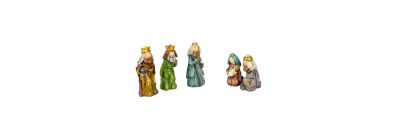 Figura nacimiento poliresina 5pzas multicolor