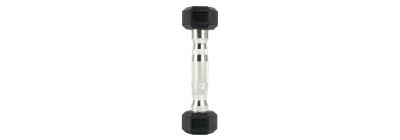 Mancuerna hexagonal 1kg negro plateado