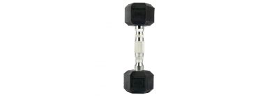 Mancuerna hexagonal 3kg negro plateado