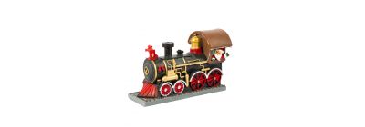 Tren navideño con humo luz y sonido 23.5x8x15cm multicolor