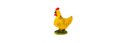 Gallina poliresina 5x3x5.5cm multicolor