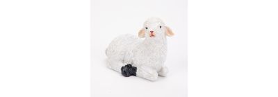 Figura oveja poliresina blanca