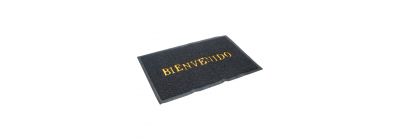 Alfombra hule bienvenido negro