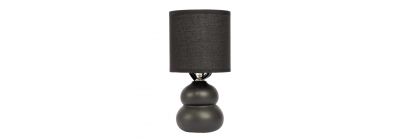 Lampara cerámica para mesa noche lisa negro