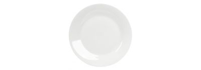 Plato plano porcelana 12pulg blanco