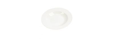 Plato porcelana hondo 9pulg blanco