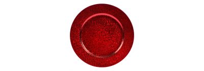 Portaplato navideño rojo