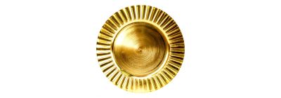 Portaplato dorado navideño