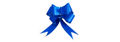 Lazo plástico liso escarchado 30mm 6pzas azul