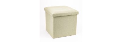 Banco cuadrado organizador con relieve 38x38x38cm verde