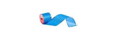 Cinta decorativa navideña con escarcha 3yrdx6.3cm azul