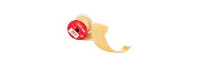 Cinta decorativa navideña con escarcha 3yrdx6.3cm champagne