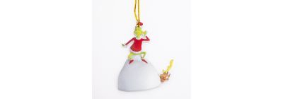 Figura colgante acrílica navideña grinch 8cm multicolor