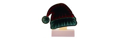 Lampara plástica figura gorro navideño 16.5x16.5x4.5cm multicolor