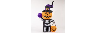 Inflable Halloween calabaza/esqueleto 180cm con luz 12v 