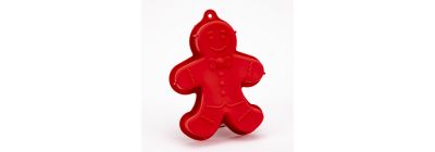 Molde silicón figura galleta jengibre rojo