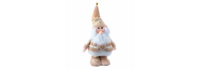 Peluche navideño santa con lentejuelas cascabel expandible 80cm