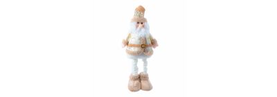 Peluche navideño santa expandible con relieve cascabel 70cm