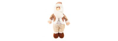 Peluche navideño santa con lentejuelas y cascabel 50cm