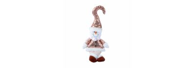 Peluche colgante navideño muñeco nieve con lentejuelas 40cm 