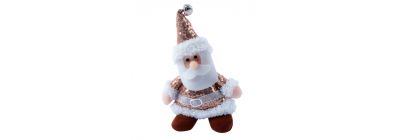 Peluche colgante navideño santa con lentejuelas 23cm 