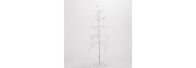 Árbol plástico navideño con luz cálida 150cm 144l 20w 110v blanco